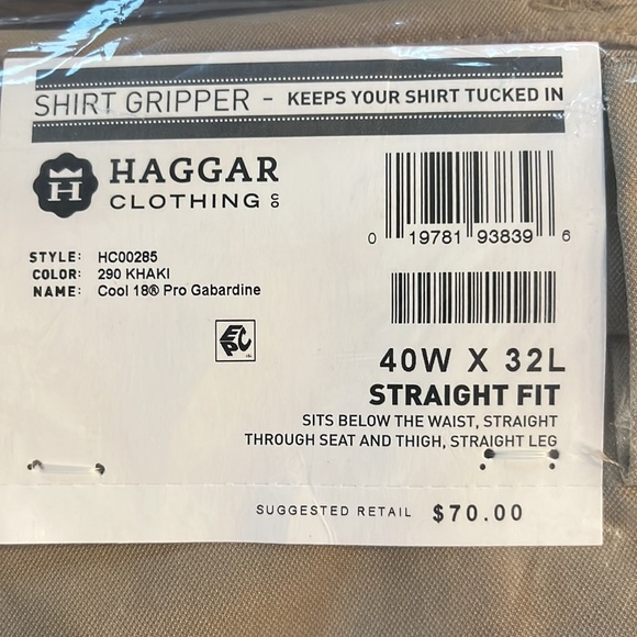 Mens Haggar Cool Pro 18 straight fit slacks. - Picture 3 of 4